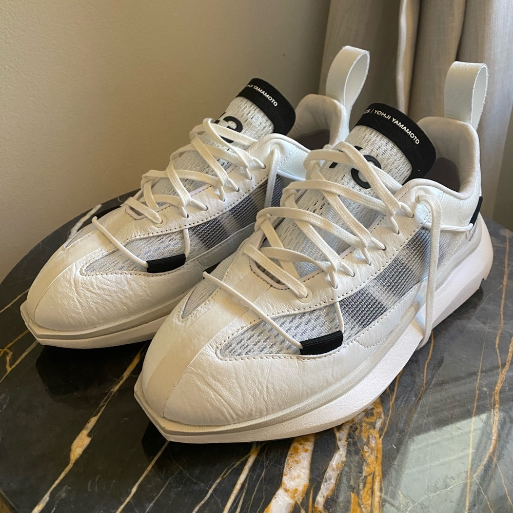 adidas Y-3 White & Black Shiku Run Sneakers- NEVER WORN